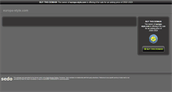 Desktop Screenshot of europa-style.com